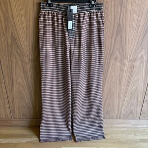 Lioness Checkered Joggers in Brown and Black